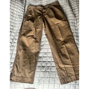 Eddie Bauer Classic Fit Chino Pants Men's 40x32 Tan/Khaki 100% Cotton Workwear